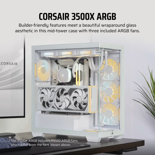 CORSAIR CASE 3500X RGB WHITE