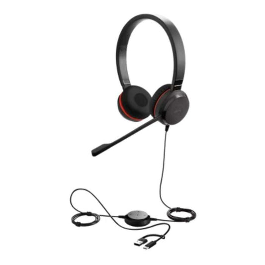 Audífonos con micrófono Jabra Evolve 30II Duo MS USB A/C, Color Negro - 5399-823-369