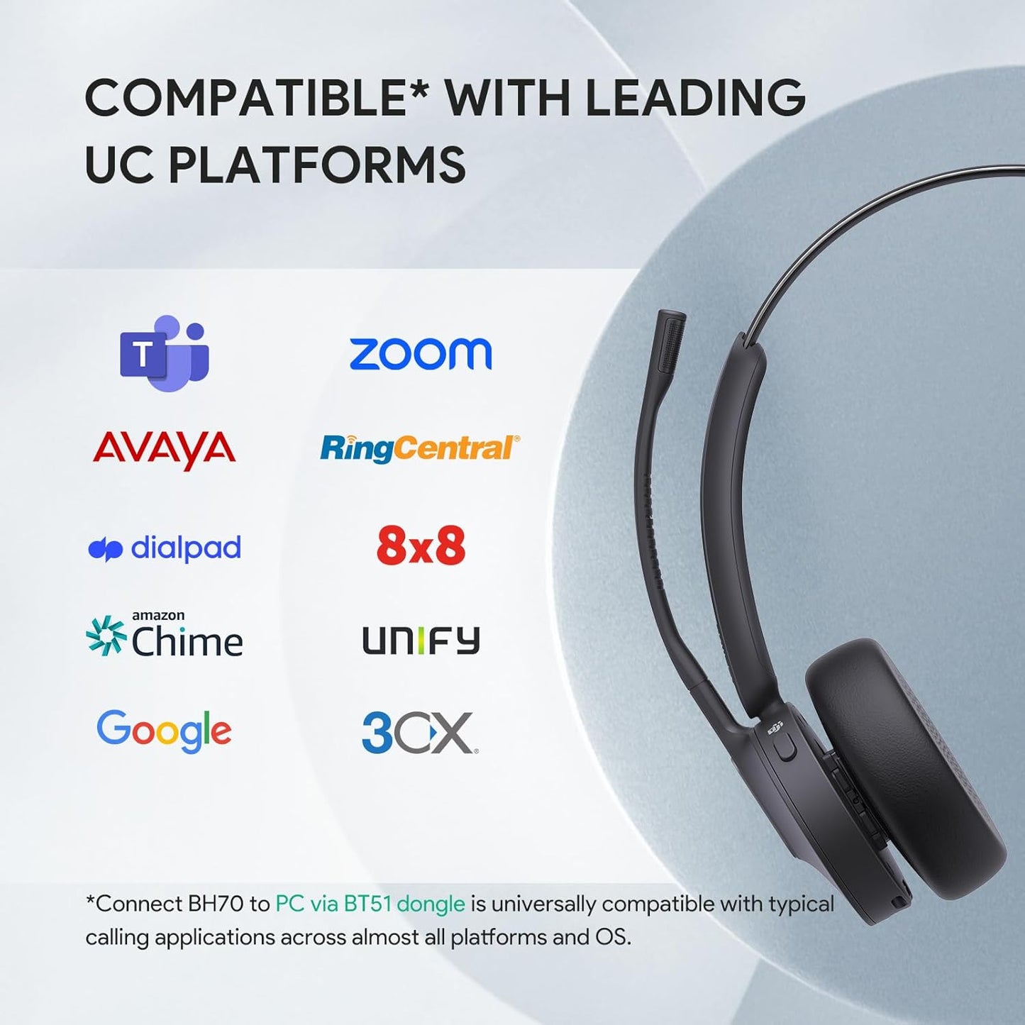 HEADSET YL DUAL TEAMS BLUETOOTH USB A