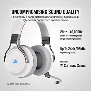 CORSAIR HEADSET VIRTUOSO WIRELESS WHITE