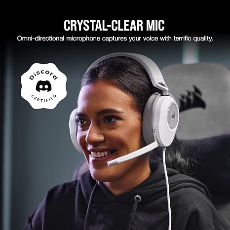 CORSAIR HEADSET HS65 SURROUND WHITE