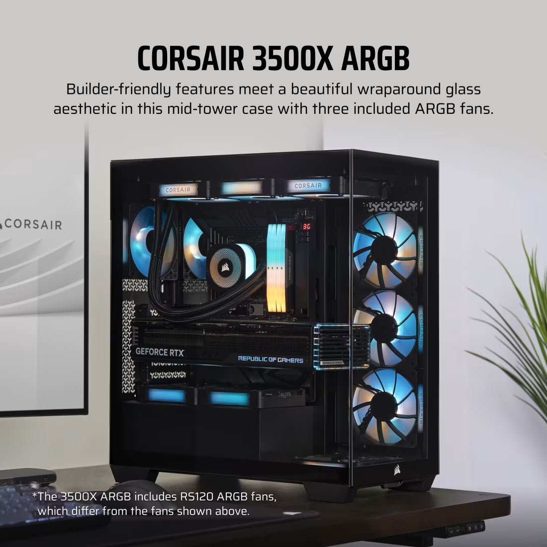 CORSAIR CASE 3500X RGB BLACK