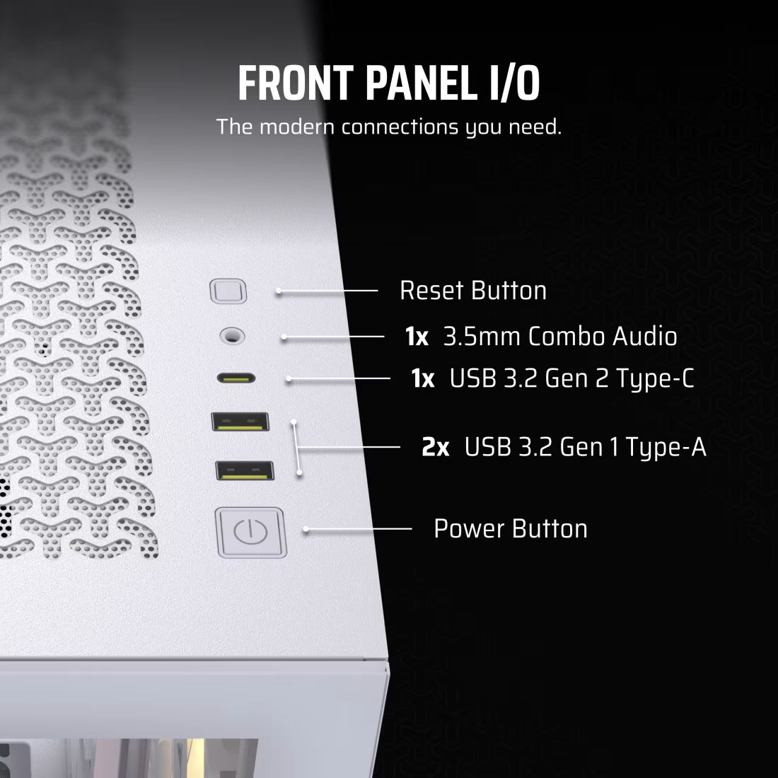 CORSAIR CASE 3500X RGB WHITE