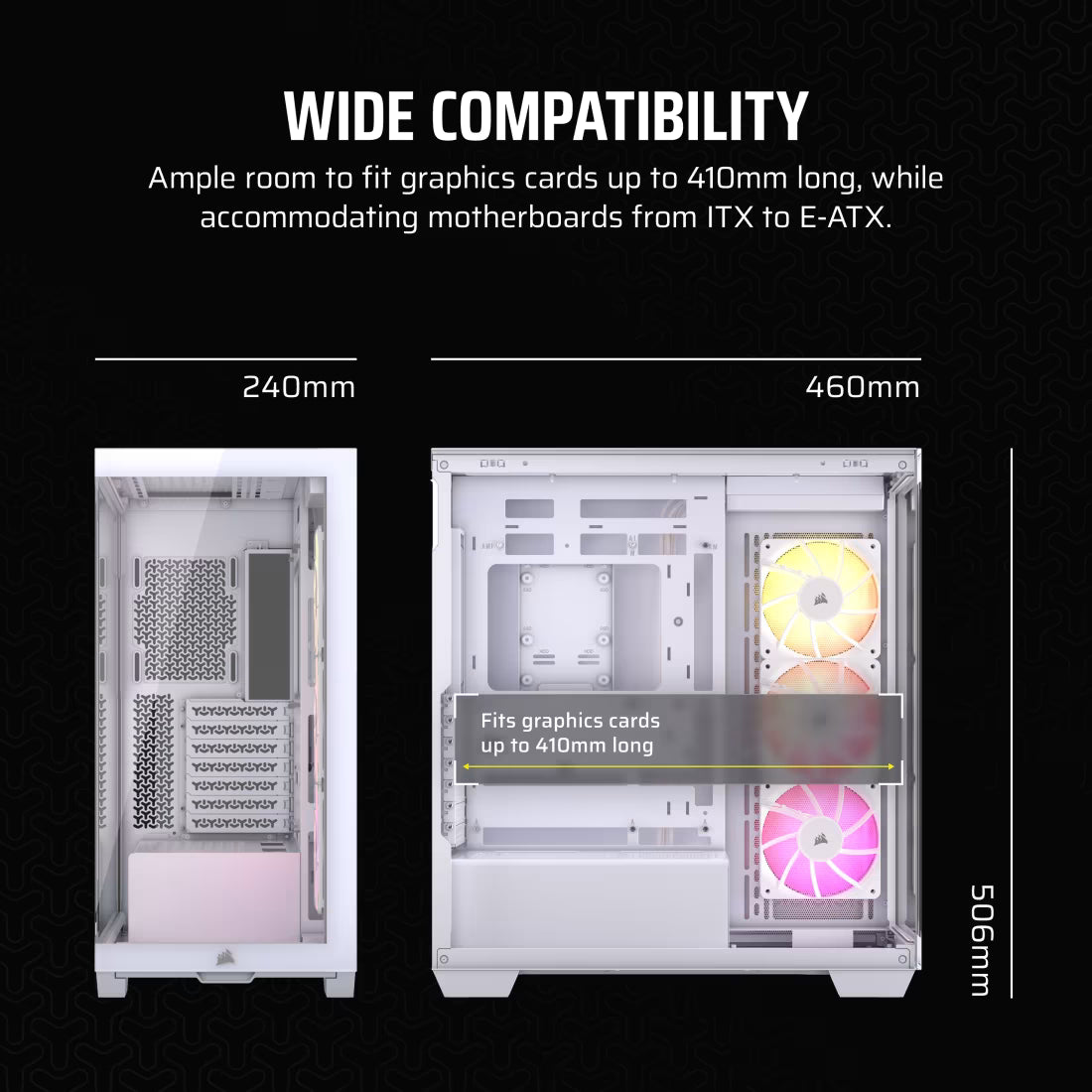 CORSAIR CASE 3500X RGB WHITE
