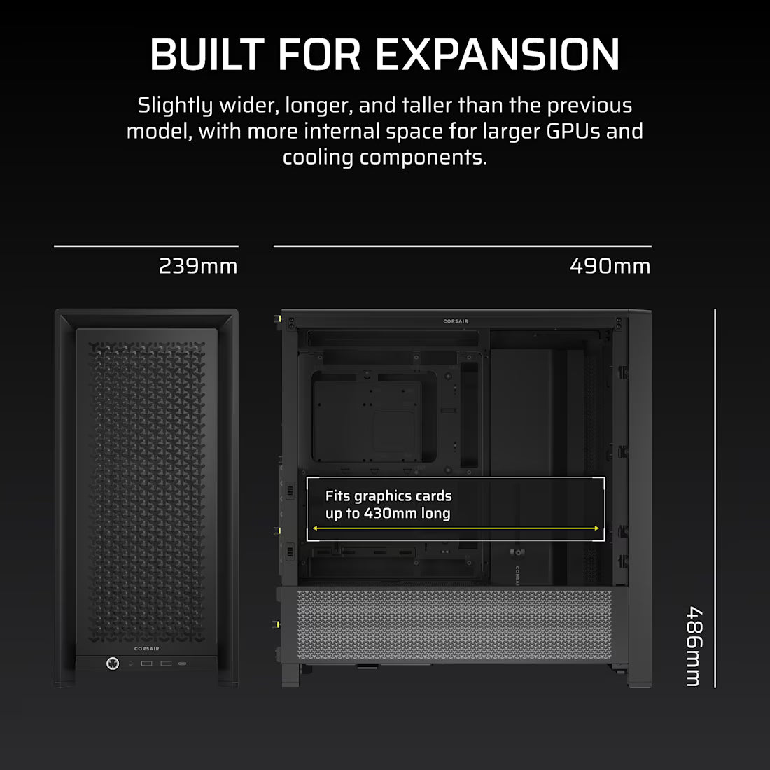 CORSAIR CASE 4000D FRAME BLACK