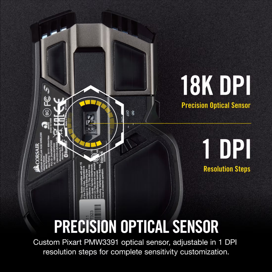 CORSAIR MOUSE IRONCLAW RGB WIRELESS
