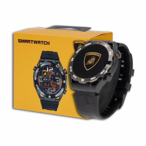 Reloj Inteligente Lambo Smartwatch Aventador V12 GT, Color Negro - LB-SW-V12GTN