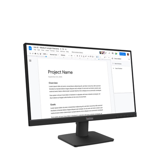 Monitor Lenovo ThinkVision S22-4e 21.5” Full HD IPS 100Hz con HDMI y Tecnología Low Blue Light - Negro - 64CBKAR6LA