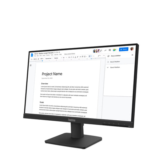 Monitor Lenovo ThinkVision S22-4e 21.5” Full HD IPS 100Hz con HDMI y Tecnología Low Blue Light - Negro - 64CBKAR6LA