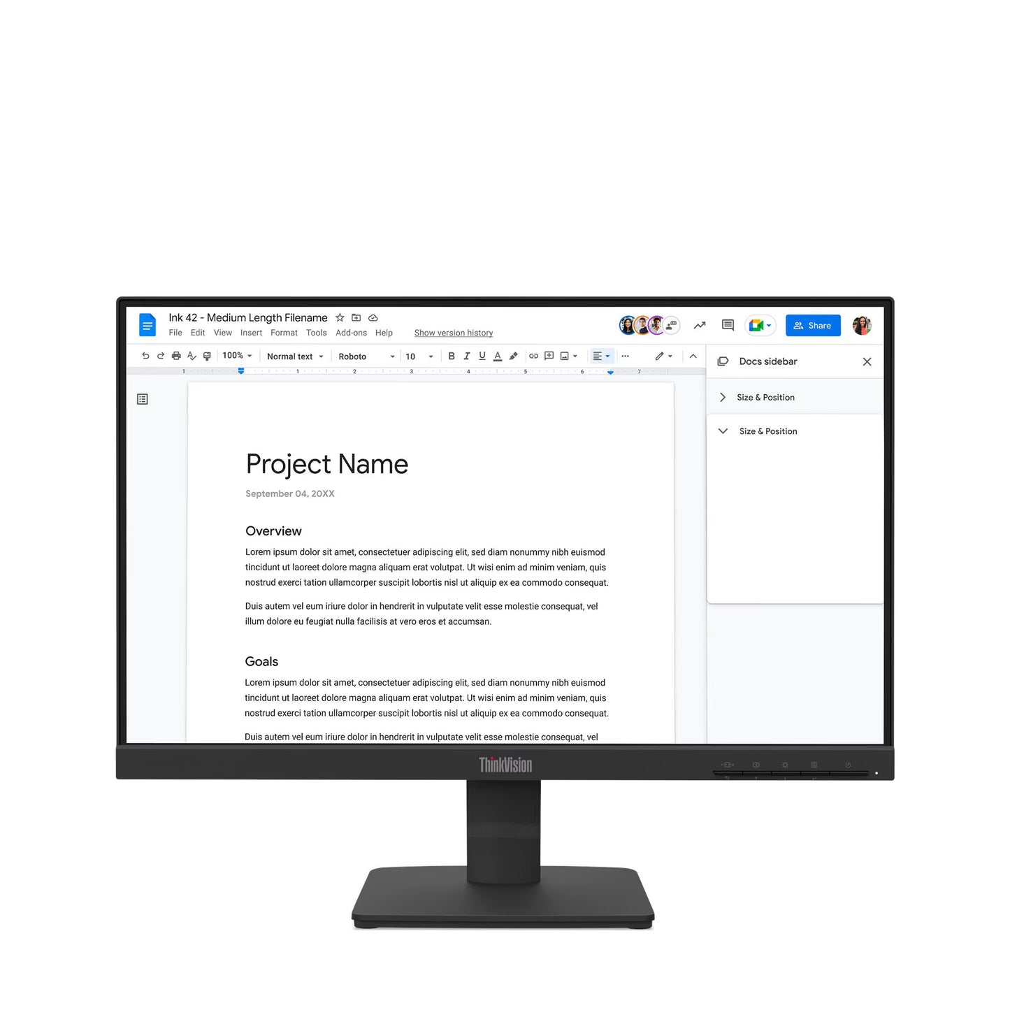 Monitor Lenovo ThinkVision S22-4e 21.5” Full HD IPS 100Hz con HDMI y Tecnología Low Blue Light - Negro - 64CBKAR6LA