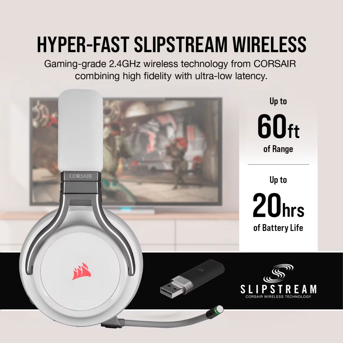 CORSAIR HEADSET VIRTUOSO WIRELESS WHITE CA-9011186-N